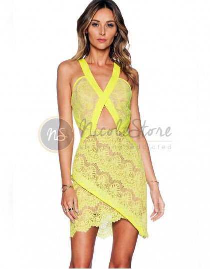 Rochie Asimetrica din Dantela LC22195
